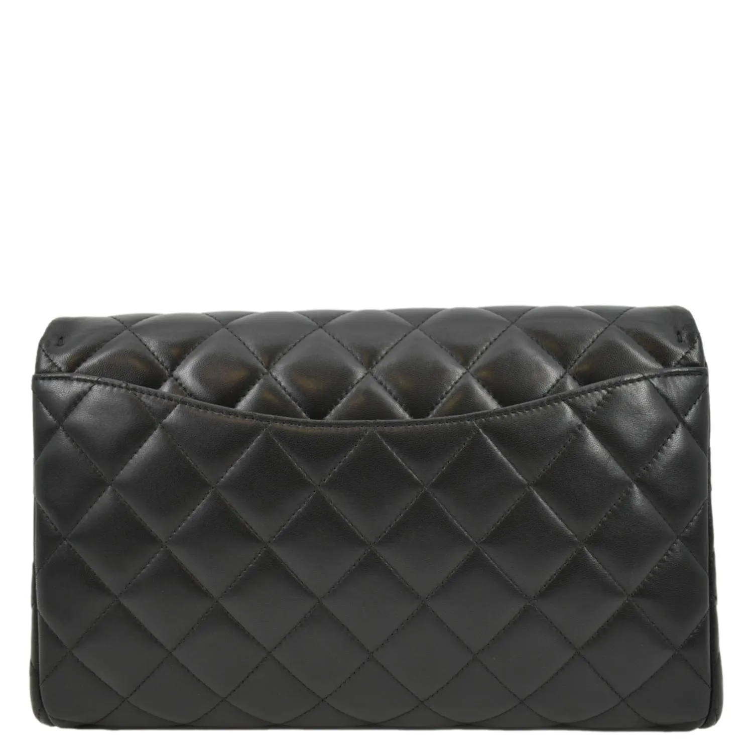 CL Quilted Lambskin Leather Chain Clutch Bag Black