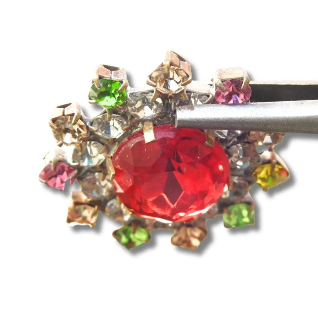 Czech Rhinestone Glass Button