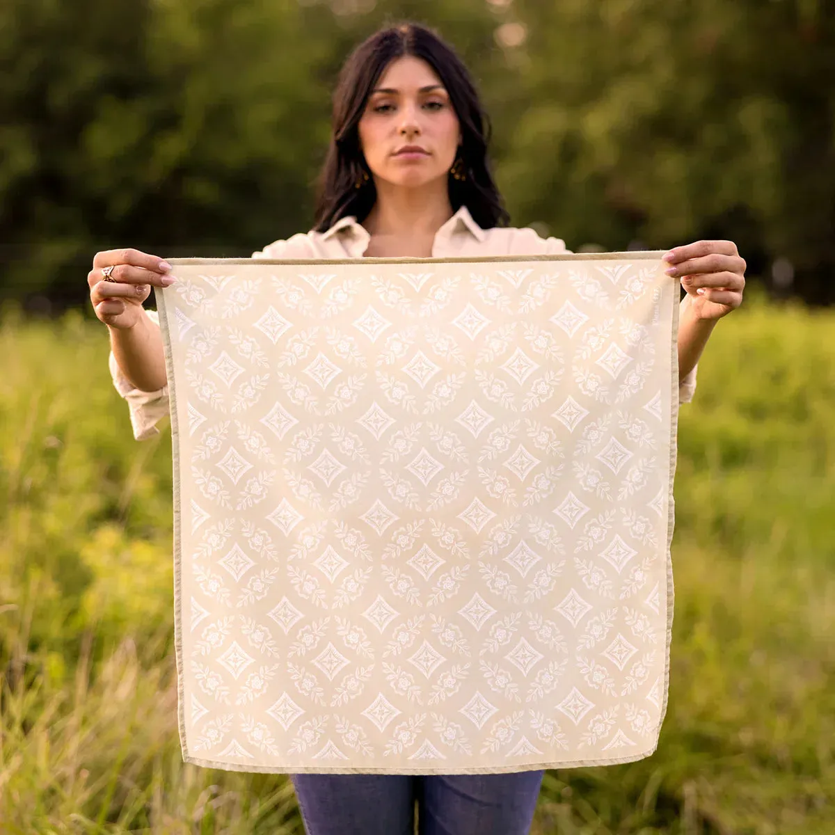Handker Elena Premium Cotton Handmade Bandana #117 new Neutral series