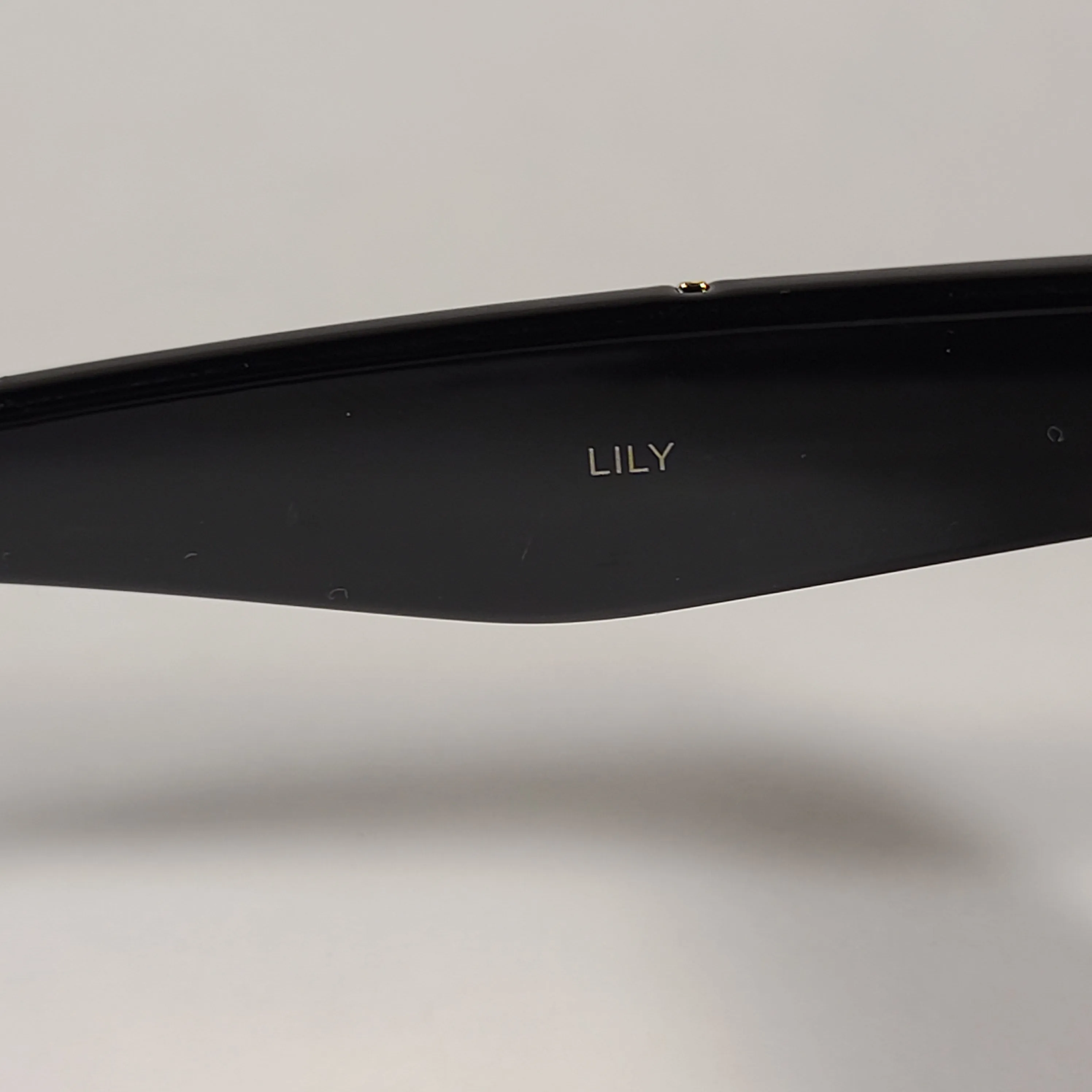 JL By Judith Leiber Lily Cat Eye Sunglasses Black Gold Frame Gray Purple Smoke Gradient Lens