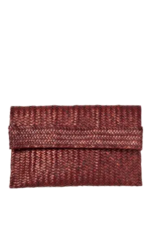Purple Raffia Clutch