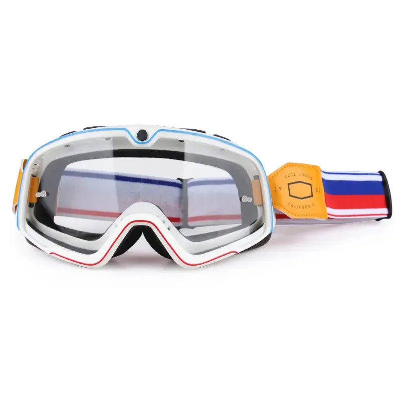 Retro Bicycles Goggles Ski Glasses Sunglasses ATV Goggles Non-slip Belt AntiUV Cafe Racer Chopper Cycling Racing Free shipping