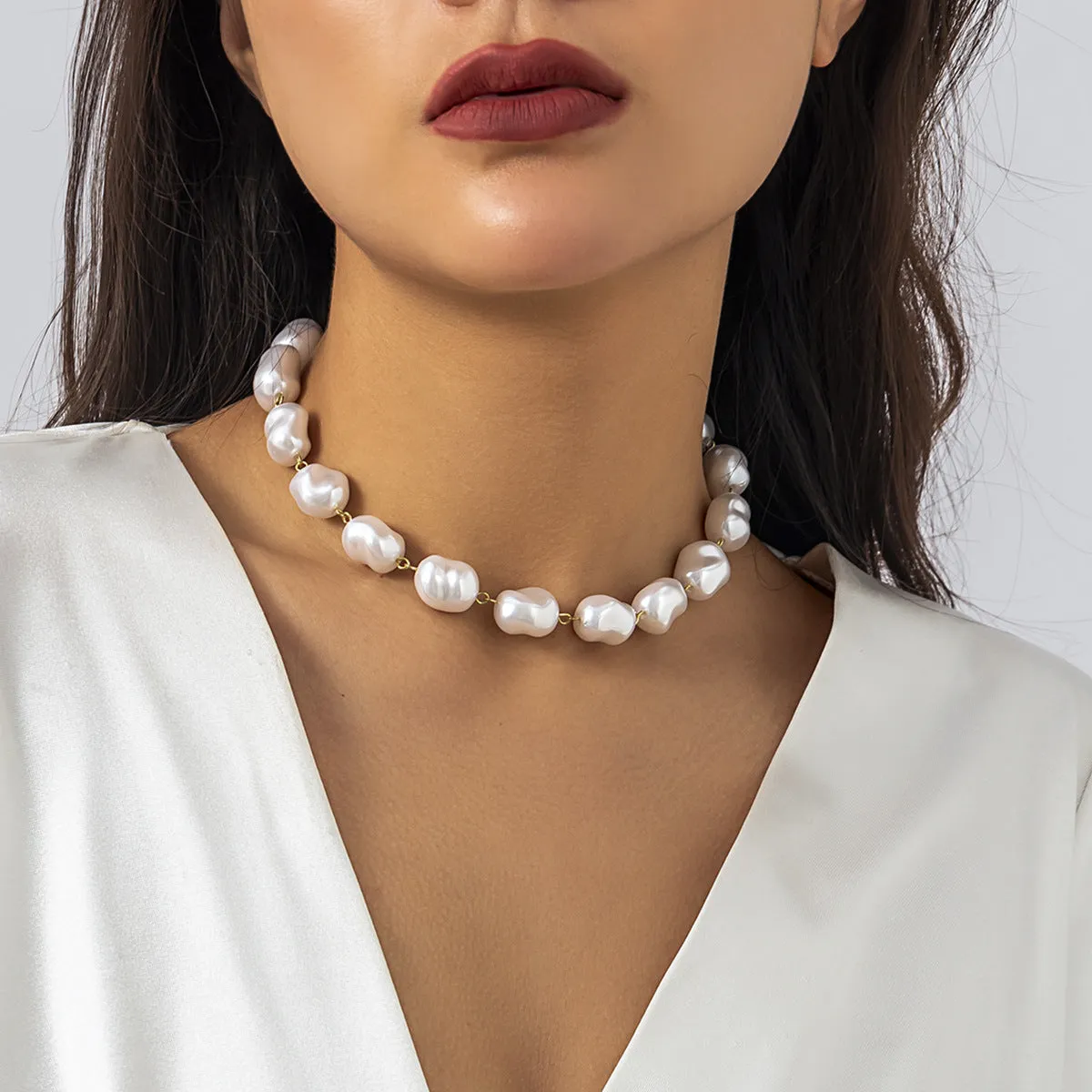 Sisslia Multi-layer Fine Jewelry Necklaces Gold Plated Alloy Pearl Necklace Personality Bohemian Fine Jewelry Necklaces